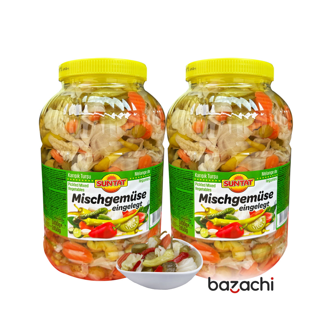 Suntat Pickled Mixed Vegetables Mega Pack, Karisik Tursu 5100ml