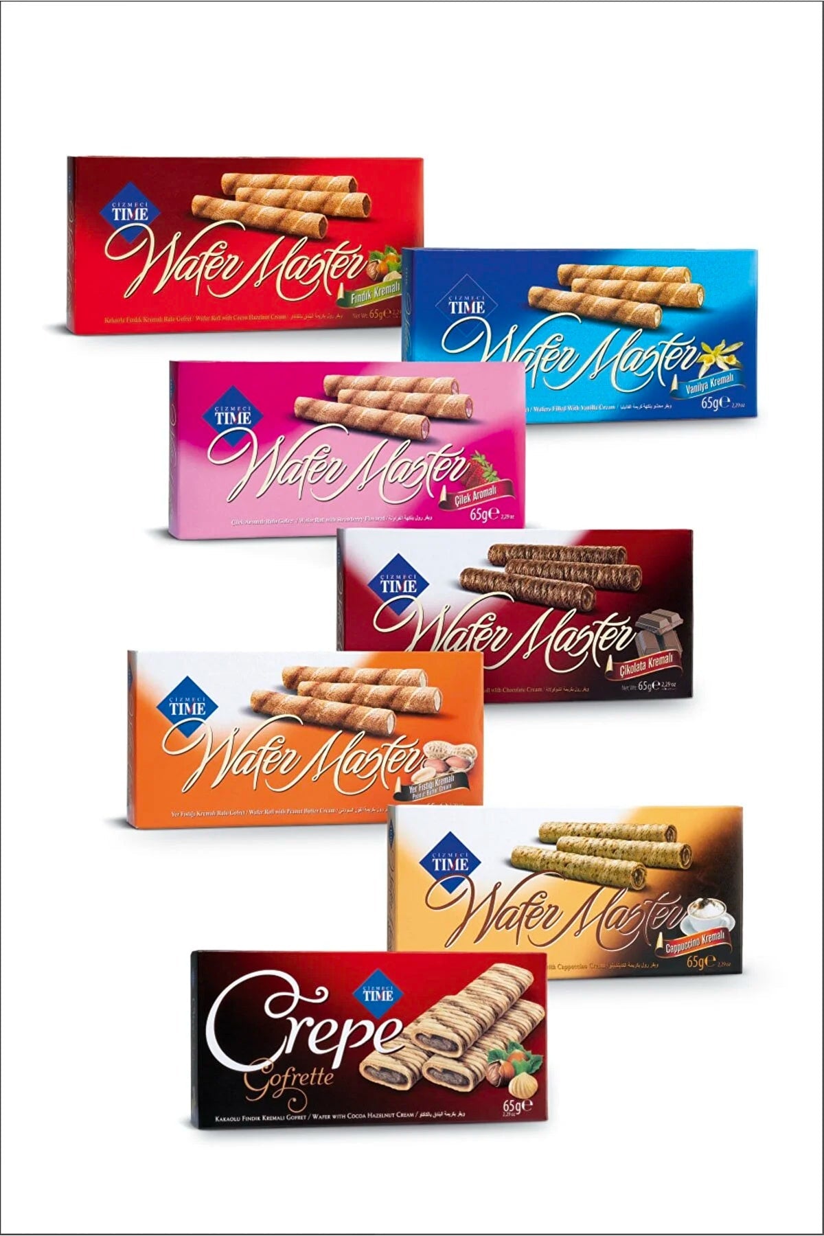 Wafer Master Roll With Hazelnut Cream Flavored 15 Rolls 65g - Gofret