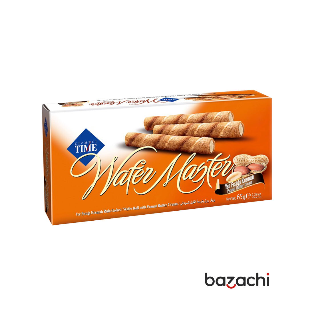 Wafer Master Roll With Peanut Flavored 15 Rolls 65g - Gofret