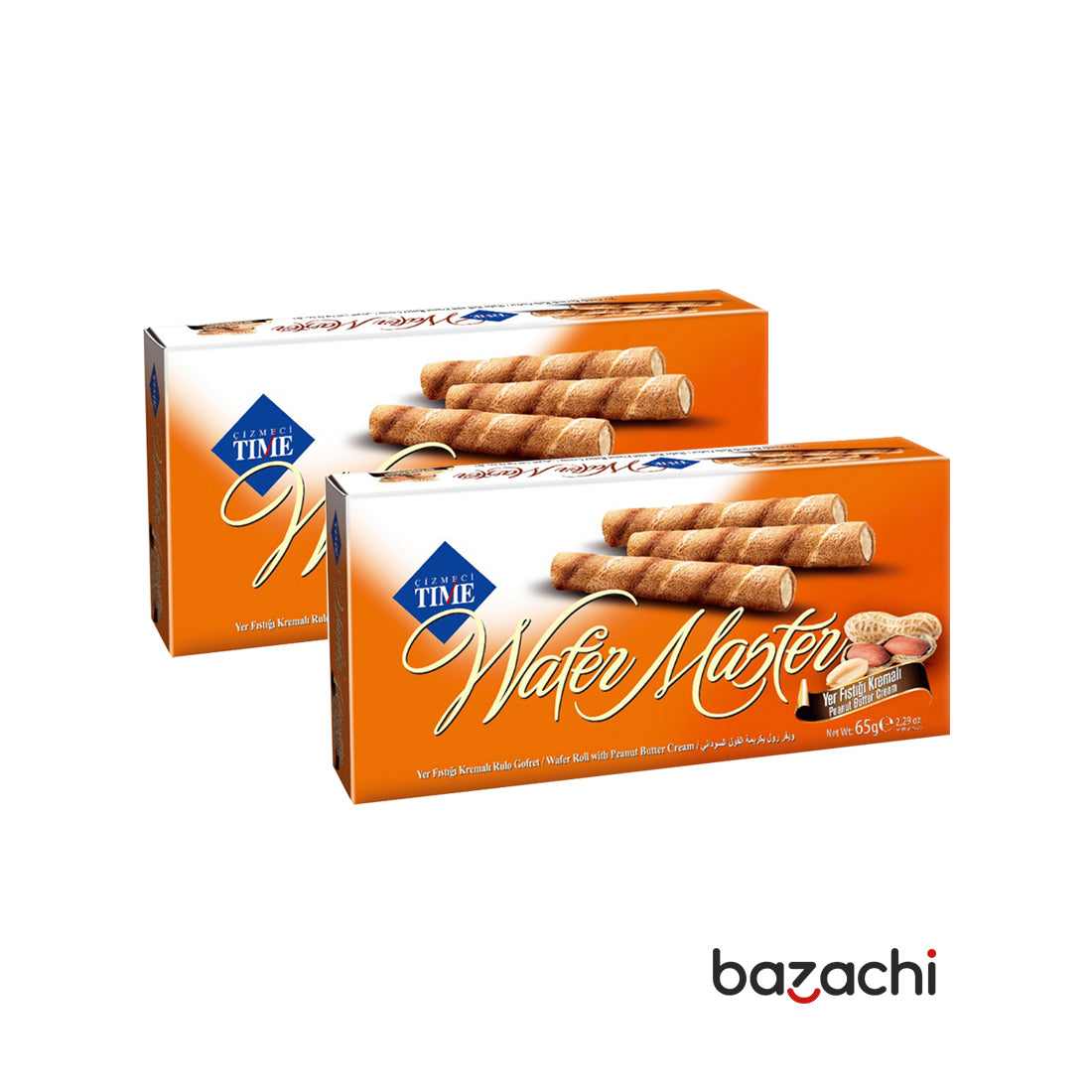 Wafer Master Roll With Peanut Flavored 15 Rolls 65g - Gofret