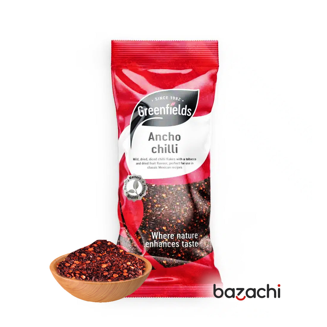 Greenfields Mild Ancho Chilli Powder 45g bazachi