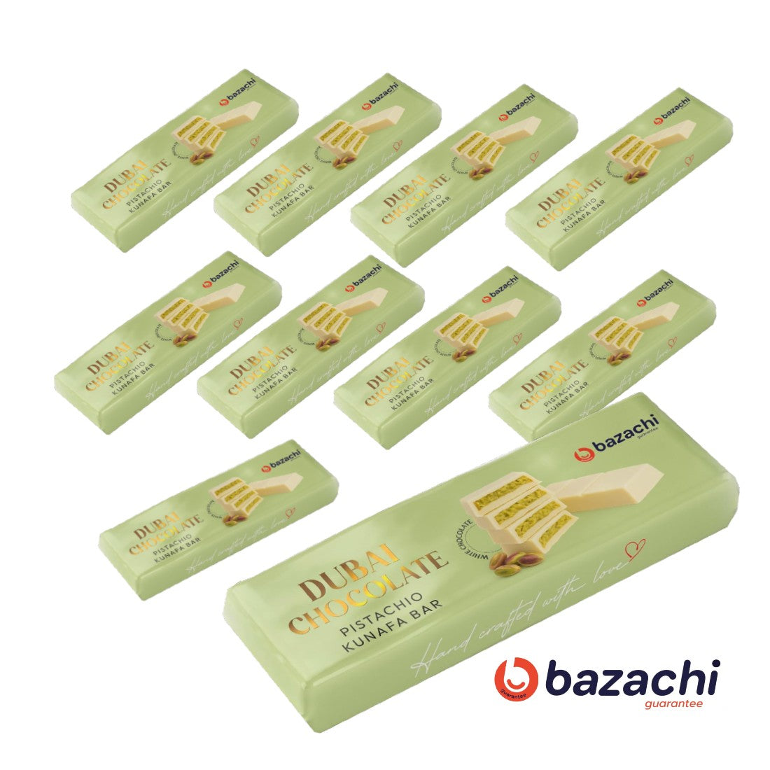 Dubai Chocolate – Pistachio Kunafa with White Chocolate (Handcrafted, 75g)