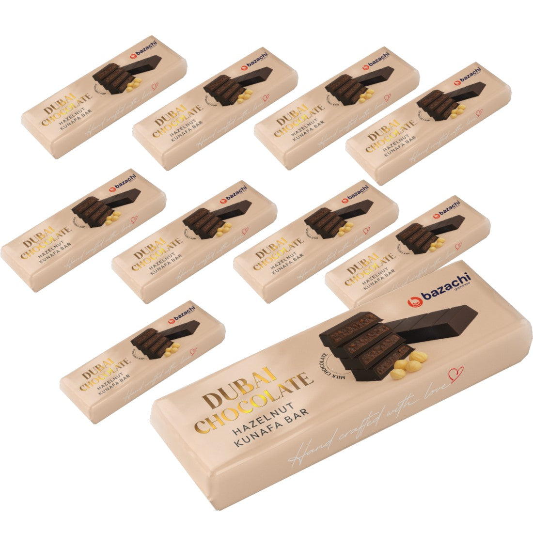 Dubai Chocolate – Hazelnut Kunafa with Milk Chocolate (Handcrafted, 75g)