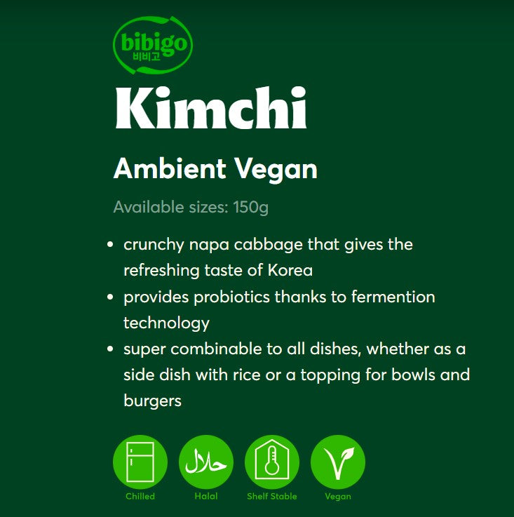 Bibigo Ambient Fermented Sliced Kimchi, 5 x 150g