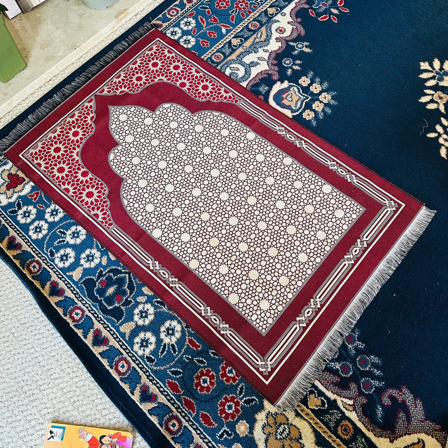 Mihrab Taffeta Portable Ottoman Prayer Mat