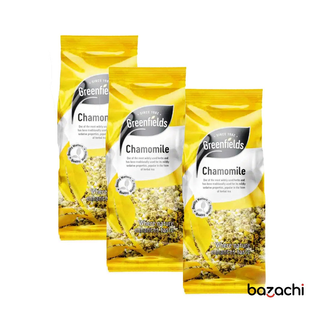 Greenfields Chamomile ( Camomile ) Flowers 40g x 3