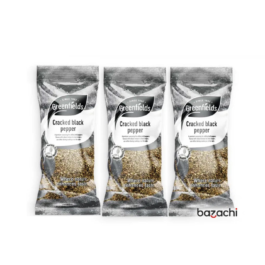 Greenfields Cracked Black Pepper 75g x 3