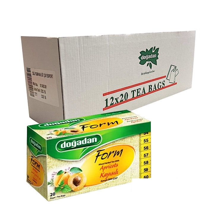 Dogadan Form Apricot Mixed Herbal Tea (Kayisili Bitki Cayi), 20 Tea Bags