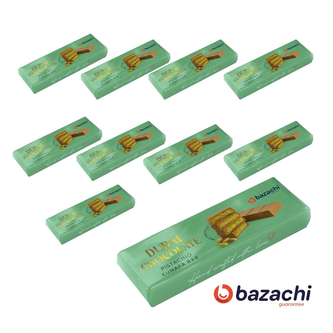 Dubai Chocolate – Pistachio Kunafa with Milk Chocolate (Handcrafted, 75g)