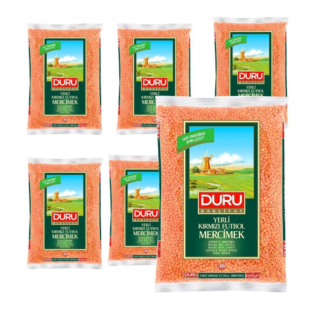 Duru Red Lentils Whole (Futbol Mercimek), 1Kg