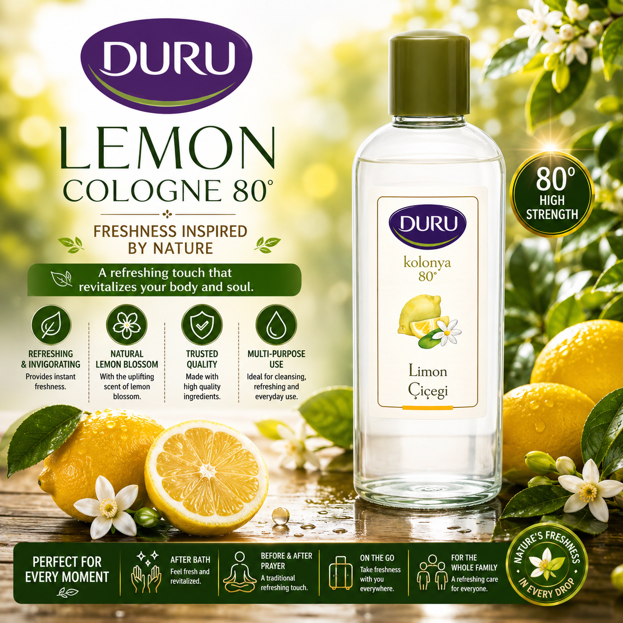 Evyap Duru Lemon Cologne (Kolonya) 400 ml