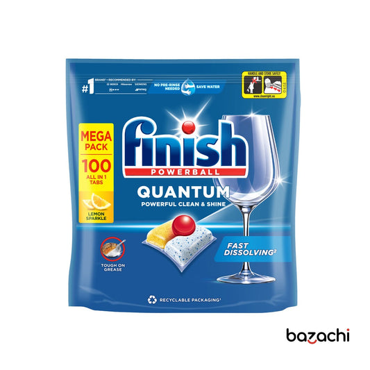 Finish Quantum All in One Dishwasher 100 Tablets Lemon