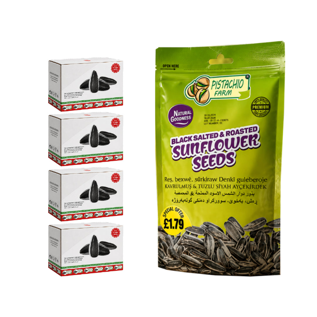 Pistachio Farm Black Salted & Roasted Sunflower Seeds 12 x 250g
