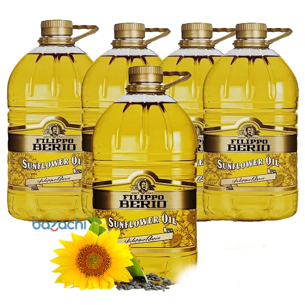 Filippo Berio Sunflower Oil, Cooking Oil, 5L