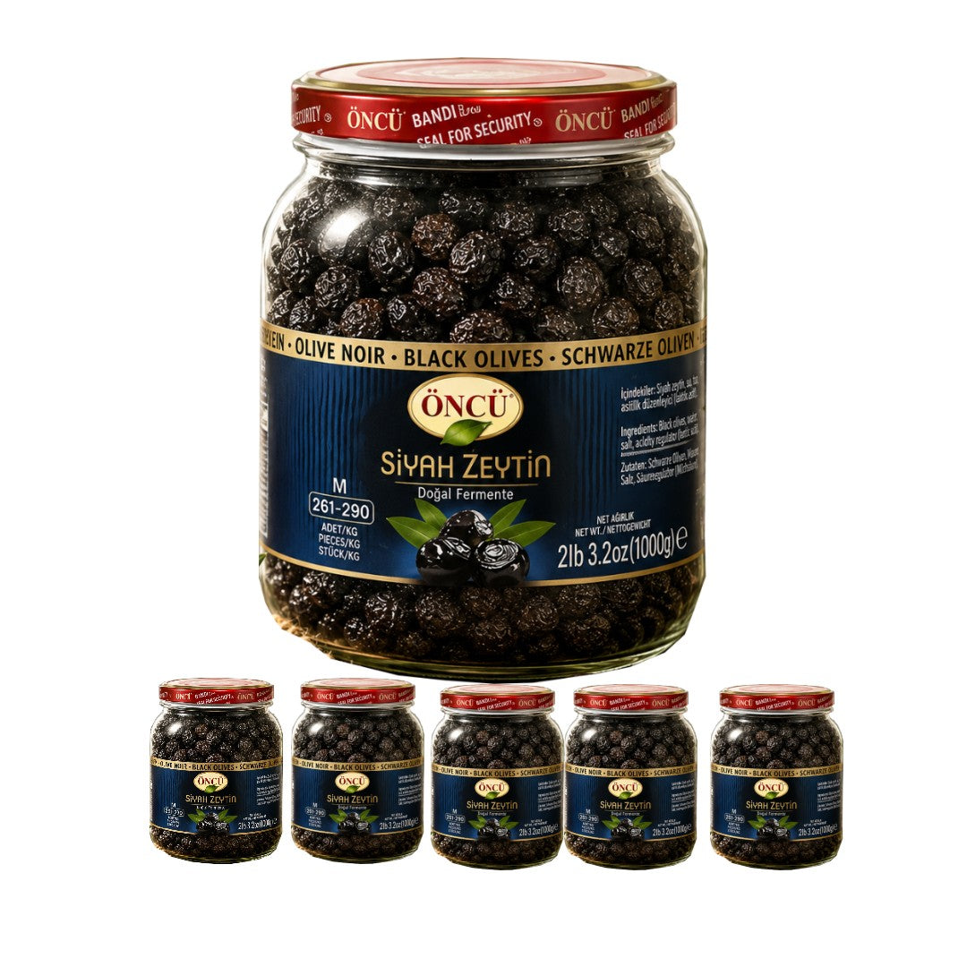 Oncu Black Olives M-S (Siyah Zeytin) 1Kg