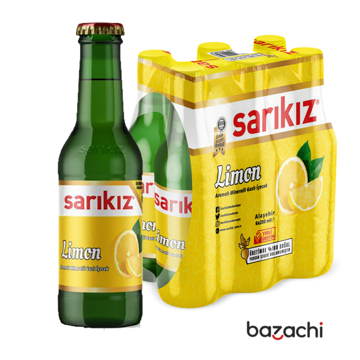 Sarikiz Lemon Flavoured Mineral Water (Lemonlu Maden Suyu) 200ml x 24