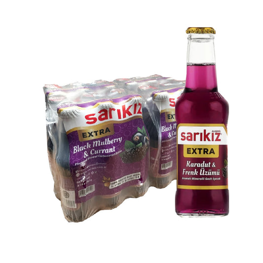 Sarikiz Black Mulberry & Currant Mineral Water (Karadut & Frank Uzumu) 200ml x 24