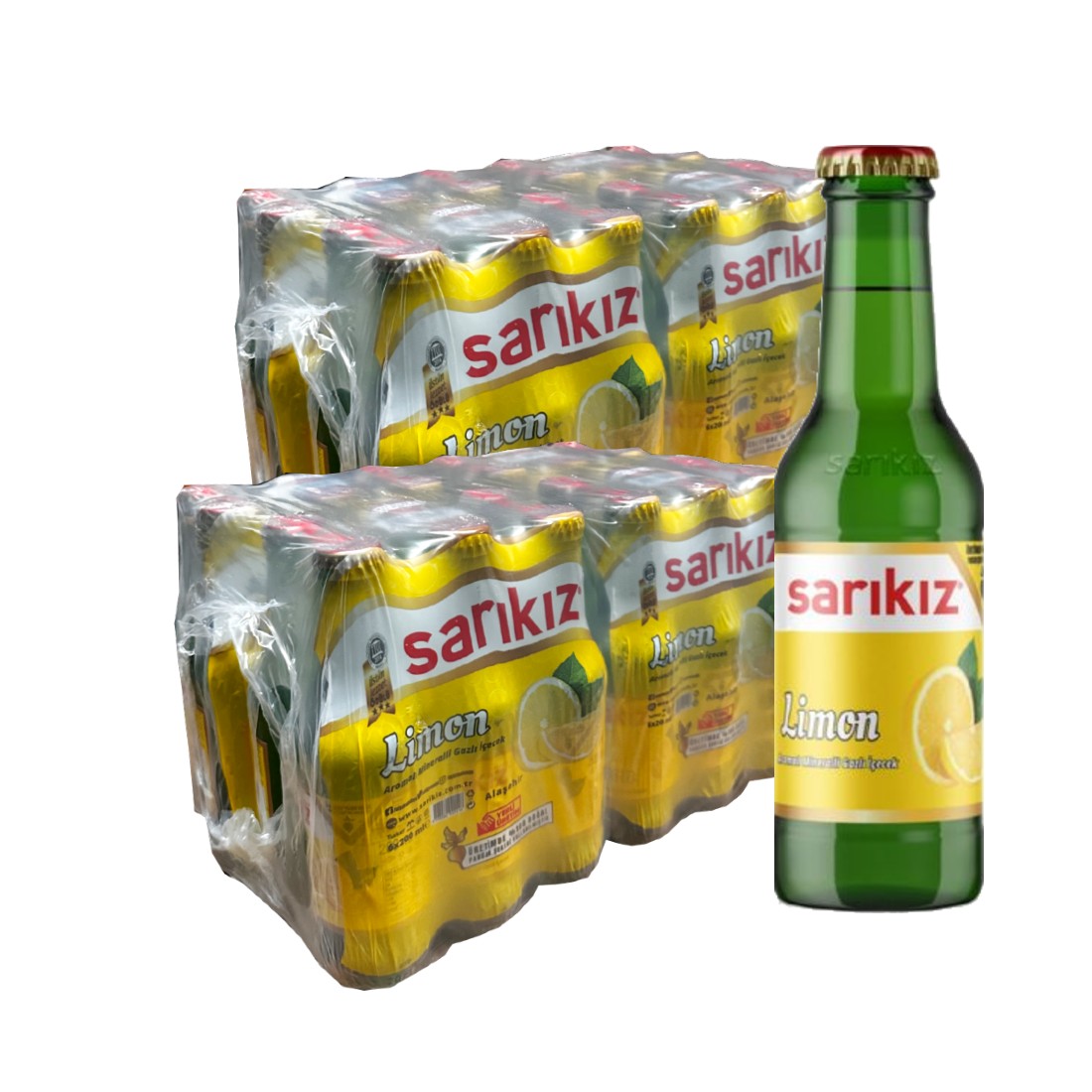 Sarikiz Lemon Flavoured Mineral Water (Lemonlu Maden Suyu) 200ml x 24
