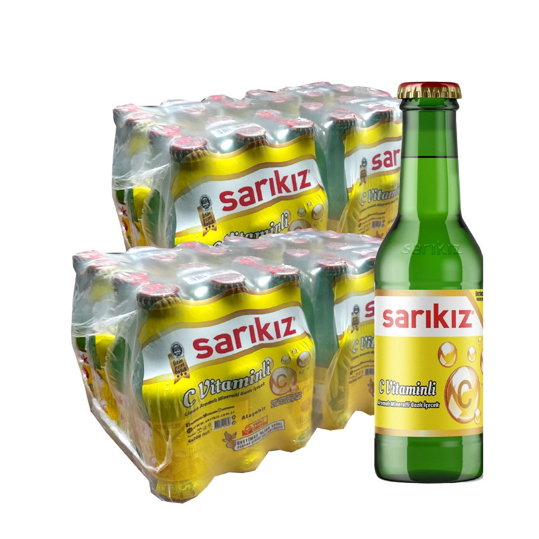 Sarikiz Vitamin C Mineral Water ( C Vitaminli Maden Suyu ) 200ml x 24