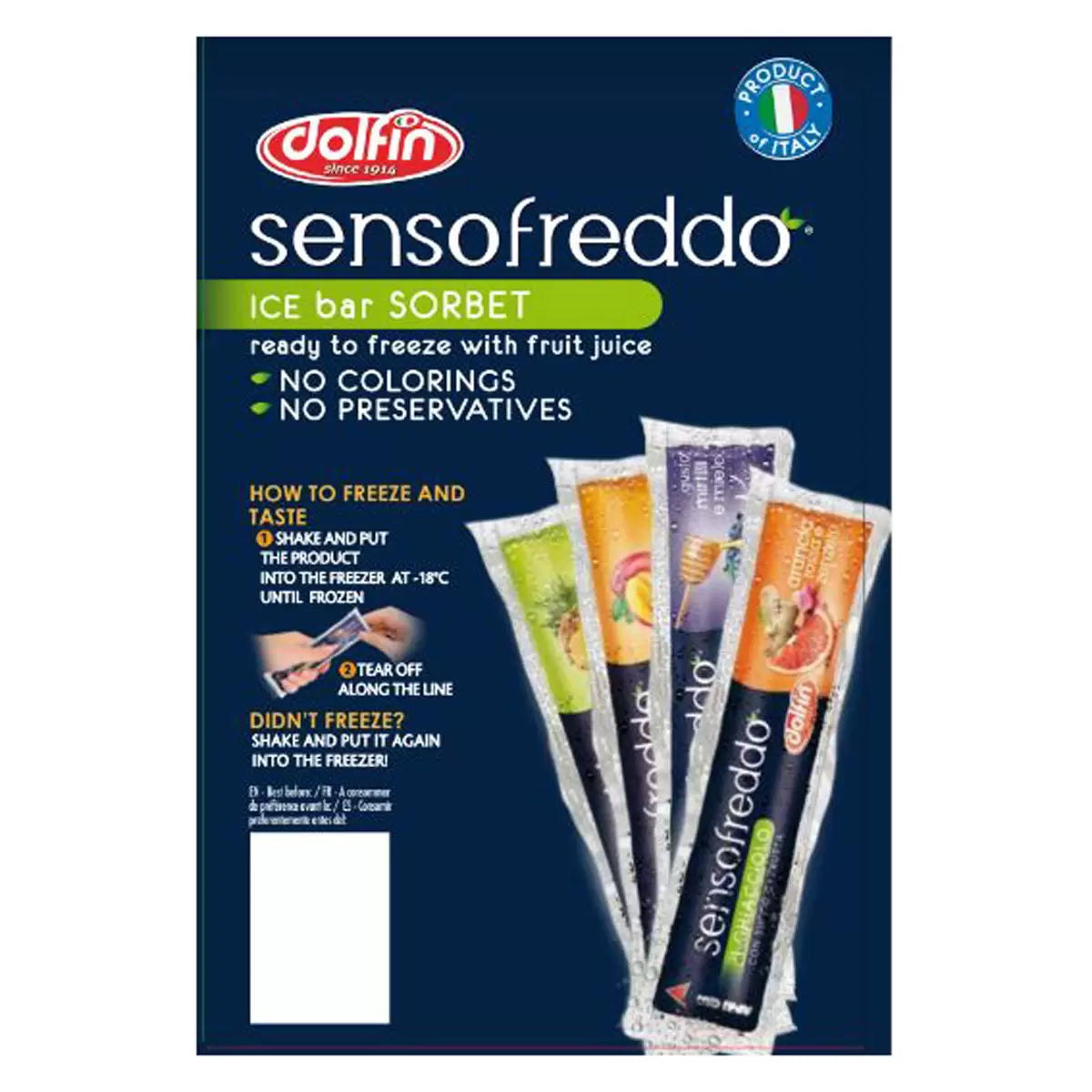 Sensofreddo Ready to Freeze Fruit Ice Lollies, 60x40ml