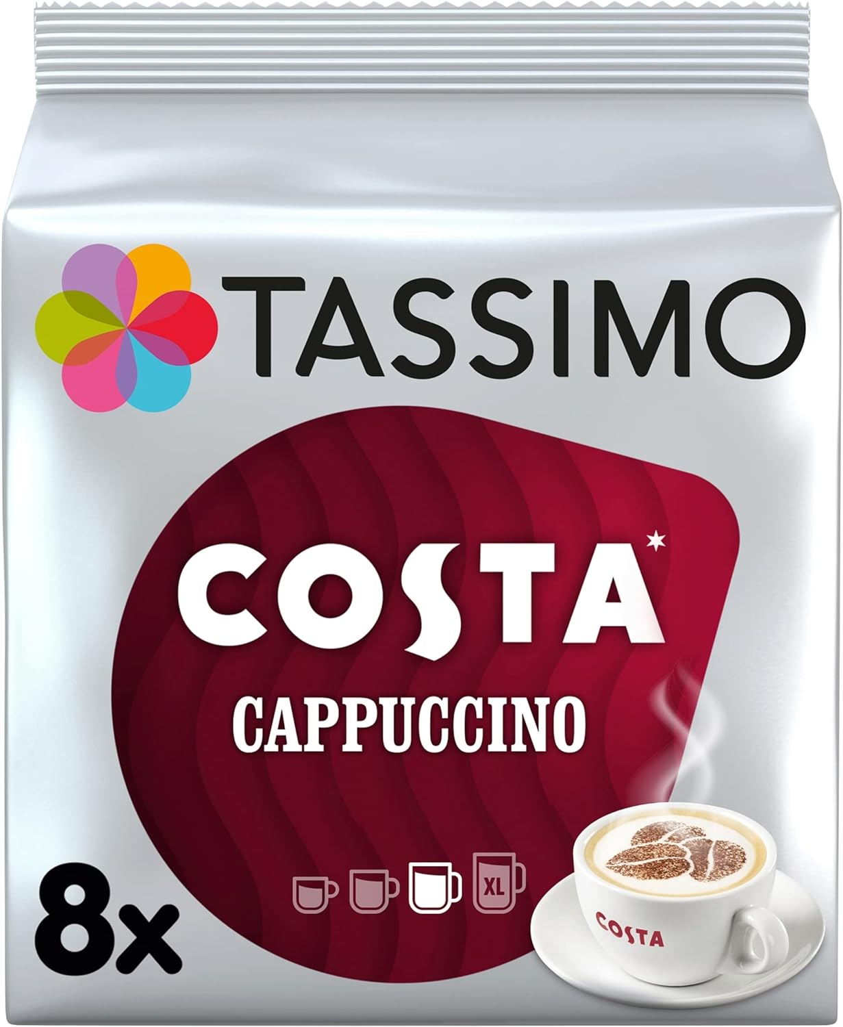 Tassimo Costa Cappuccino Coffee Pods (8 Drinks), 280g