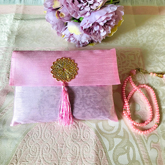 Mihrab Taffeta Ottoman Prayer Mat with Gift Bag and Tasbih
