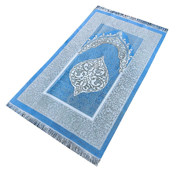 Mihrab Taffeta Ottoman Prayer Mat with Gift Bag and Tasbih