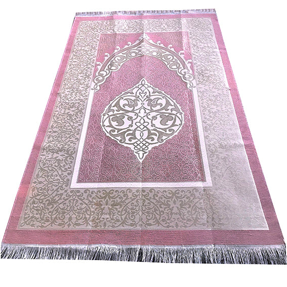 Mihrab Taffeta Ottoman Prayer Mat with Gift Bag and Tasbih