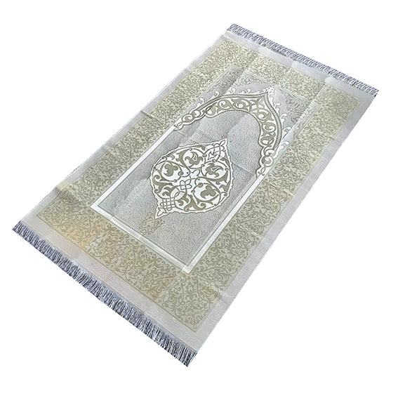 Mihrab Taffeta Ottoman Prayer Mat with Gift Bag and Tasbih