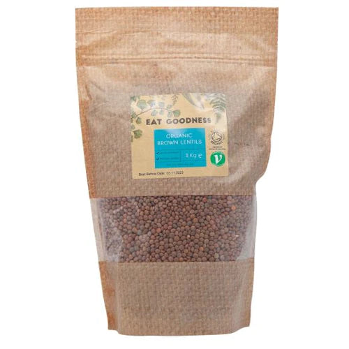 GMO Free Organic Brown Lentils 1kg