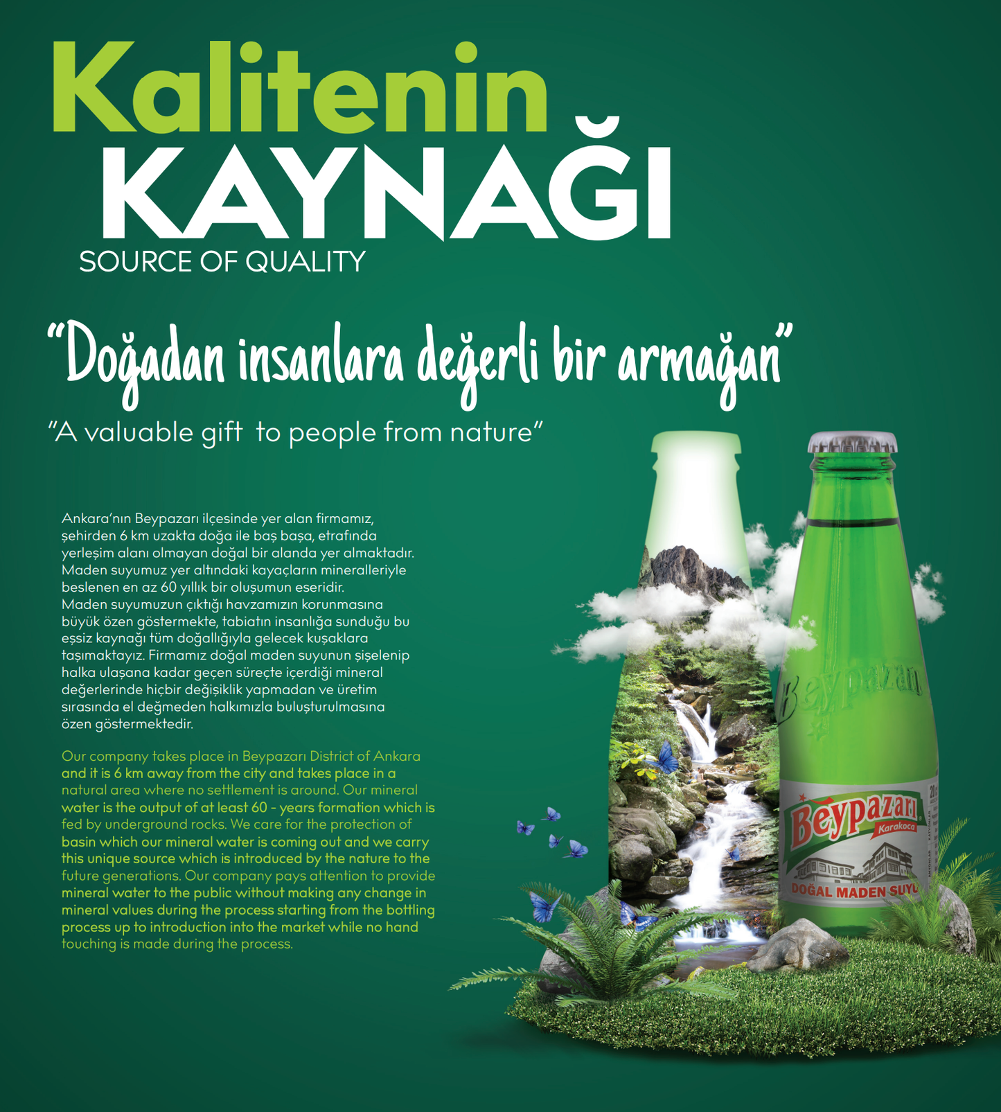 Beypazari Natural Mineral Water (Dogal Maden Suyu), 24x200ml