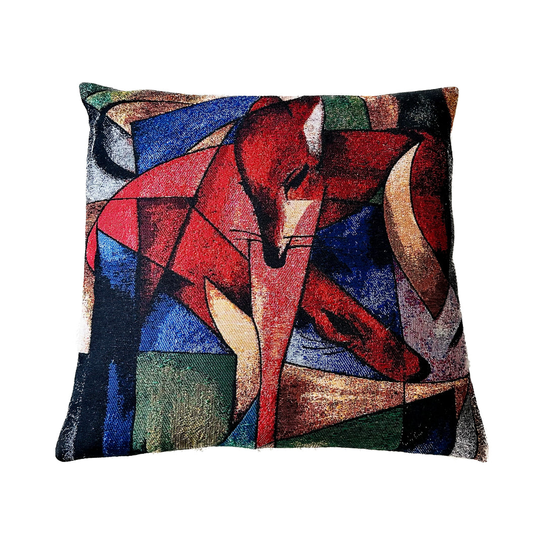 Deer Tapestry Embroidered Cushion Cover (43 x 43 cm)