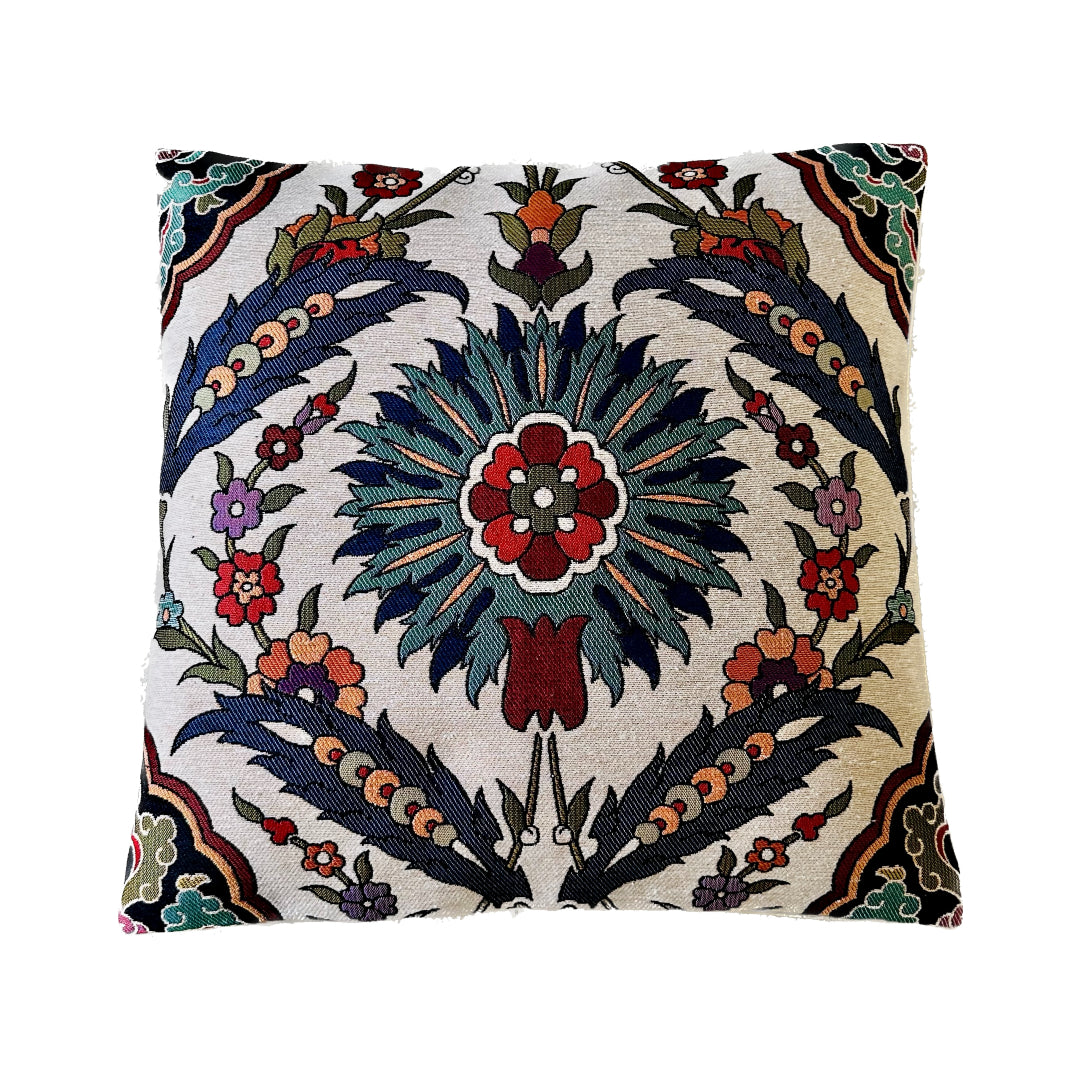 Tulip Tapestry Embroidered Cushion Cover (43 x 43 cm)
