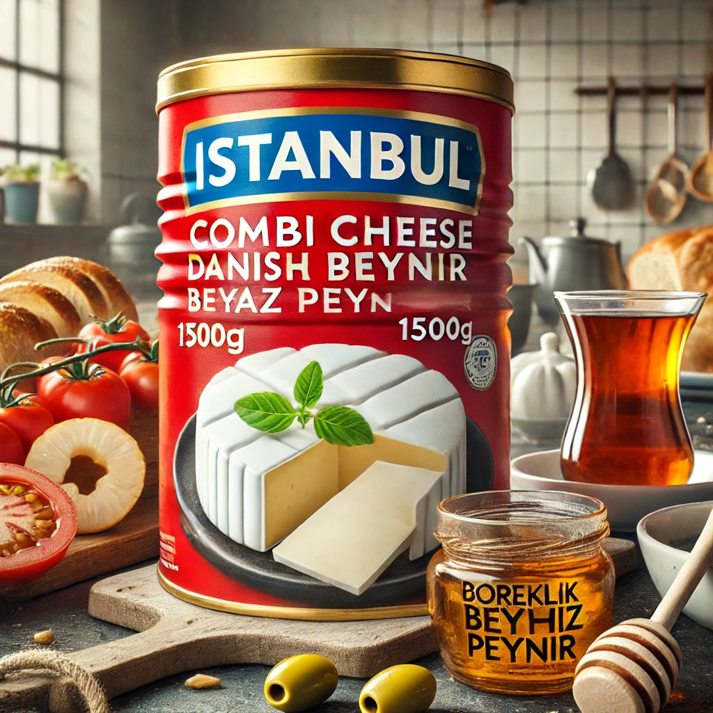 Istanbul Combi Danish White Cheese in Tin ( Boreklik Beyaz Peynir ), 1500g
