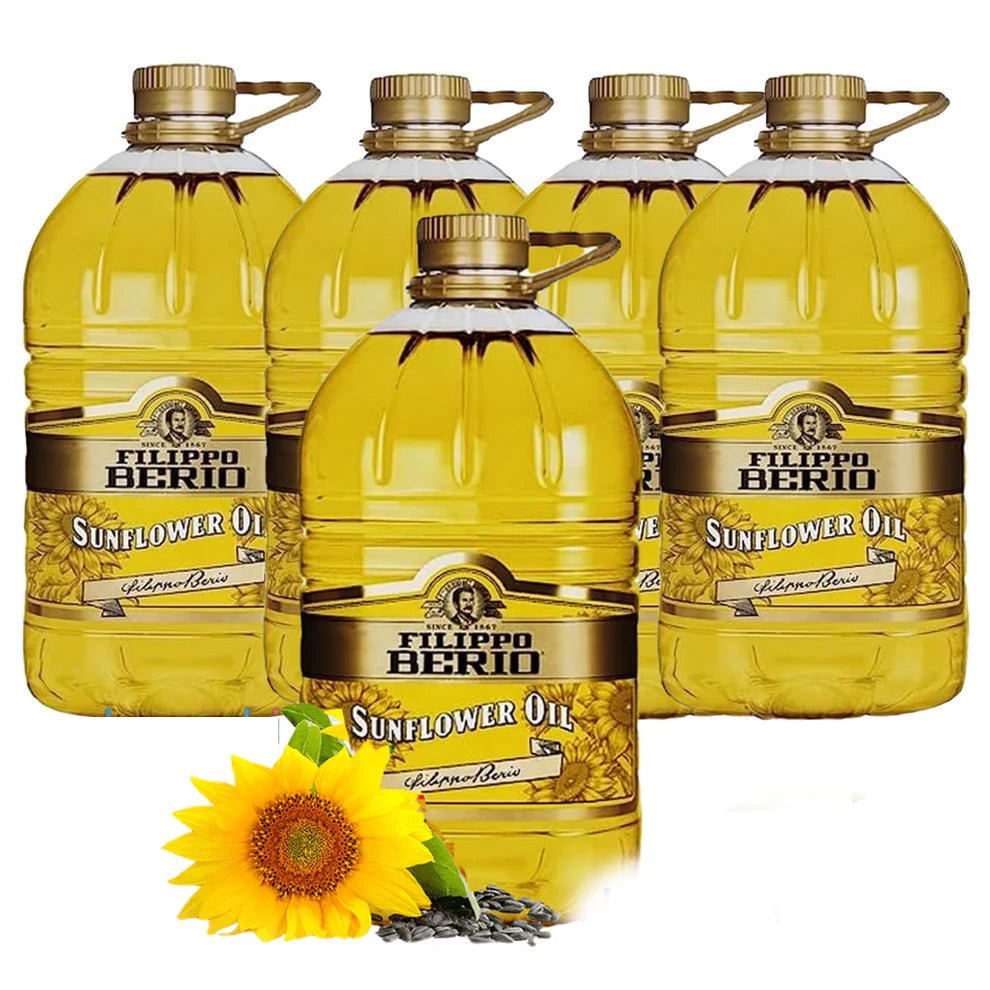 Filippo Berio Sunflower Oil, Cooking Oil, 5L