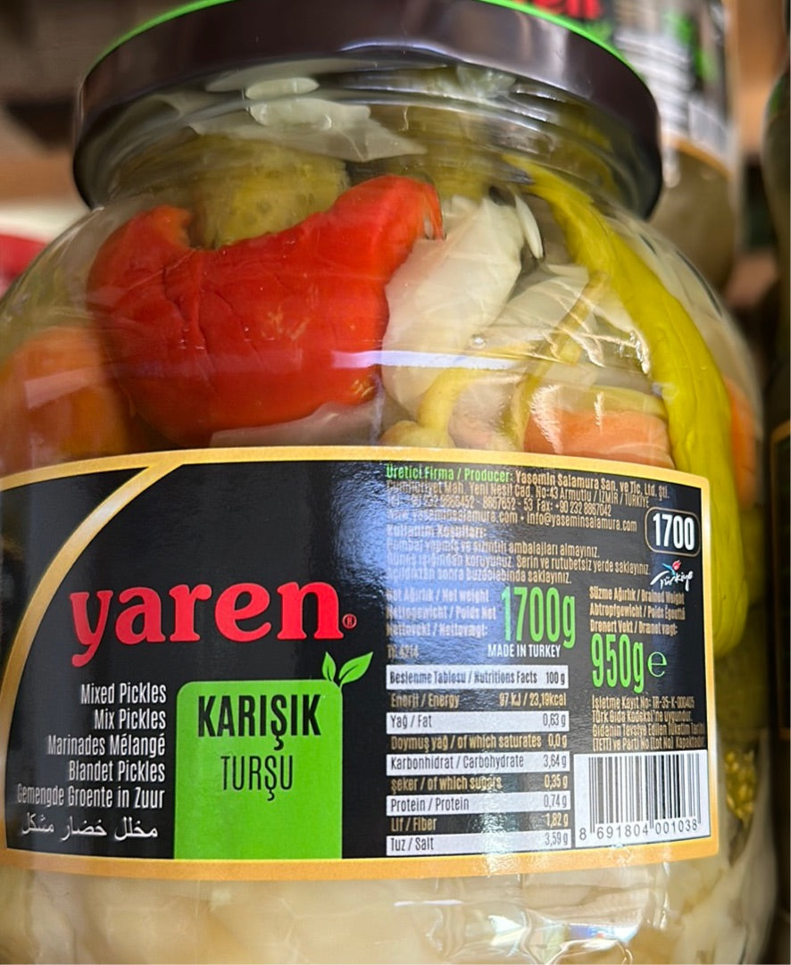 Yaren Mixed Pickles (1700g)-Karisik Tursu