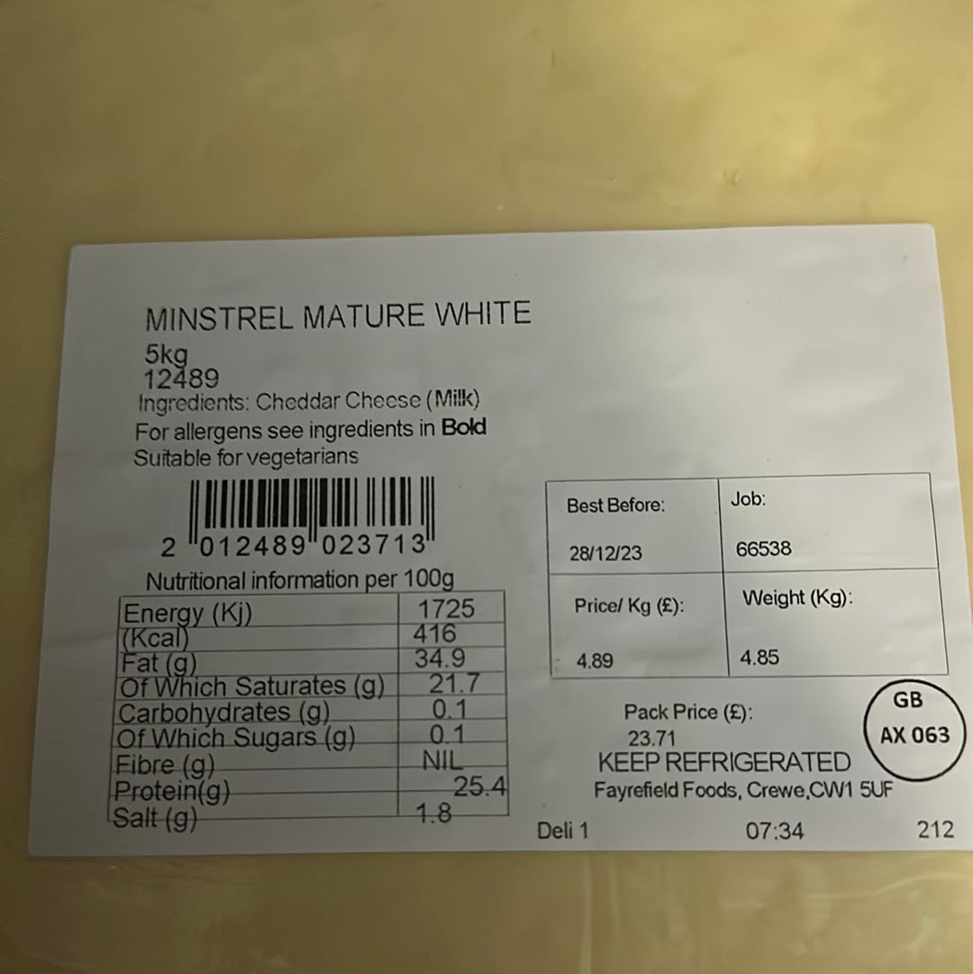 Specially Selected Minstrel Mild White Cheddar