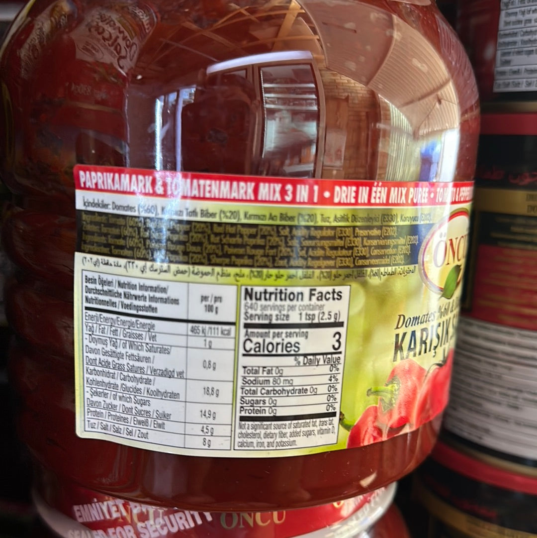 Oncu Tomato and Pepper Mixed Paste - Karisik Salca