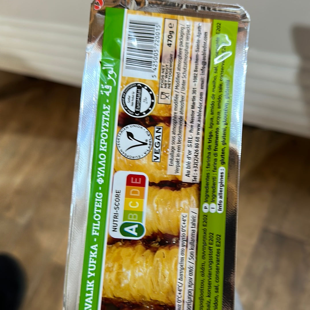 Au Ble d'or A Quality Fresh & Chilled Filo Pastry, 470g