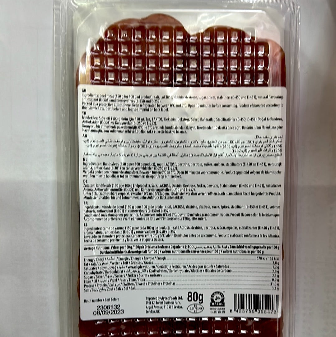 Cured Beef Meat - Spanish Premium Cured Meat (80)g