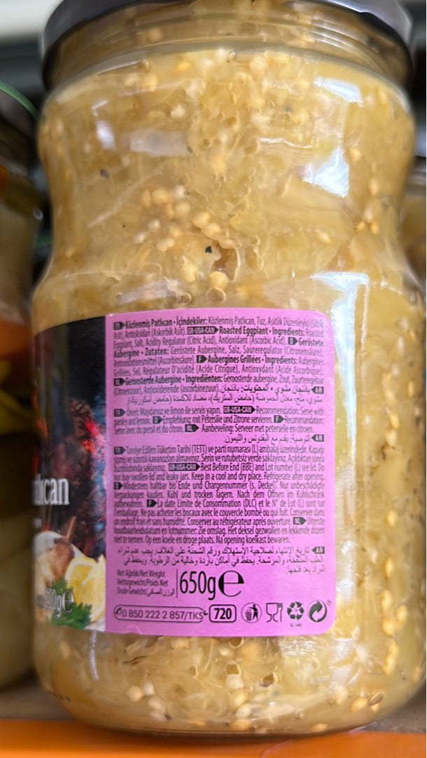 Tukas Roasted Eggplant (650g) - Kozlenmis Patlican