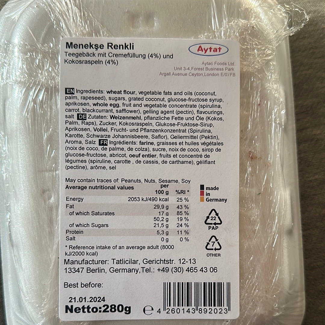 Aytat Meneske Colorful Halal Cookies - Kurabiye (280G)