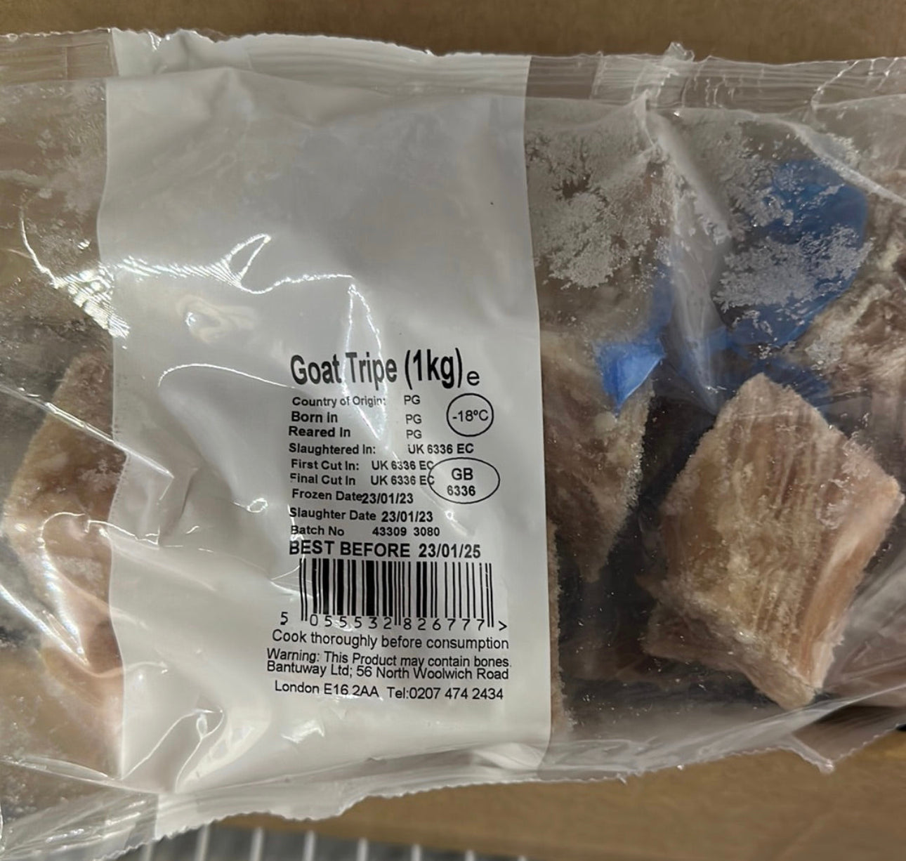 Goat Intestine on Stripe -Frozen(Halal)- 1kg