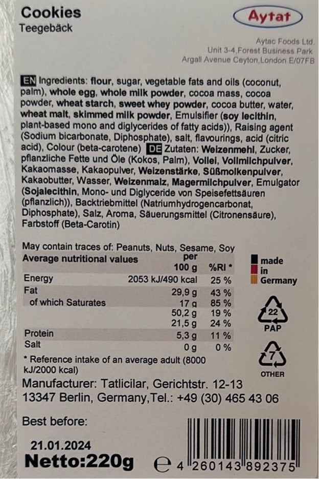Aytat Halal Cookies - Kurabiye (220)