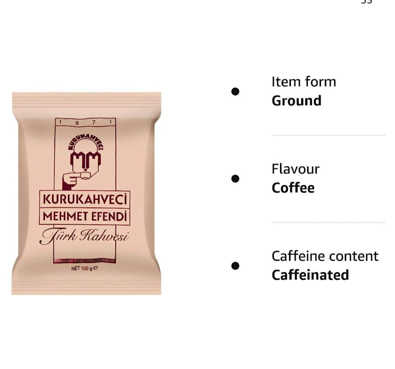 Kuru Kahveci Mehmet Efendi Original Turkish Coffee - 100g