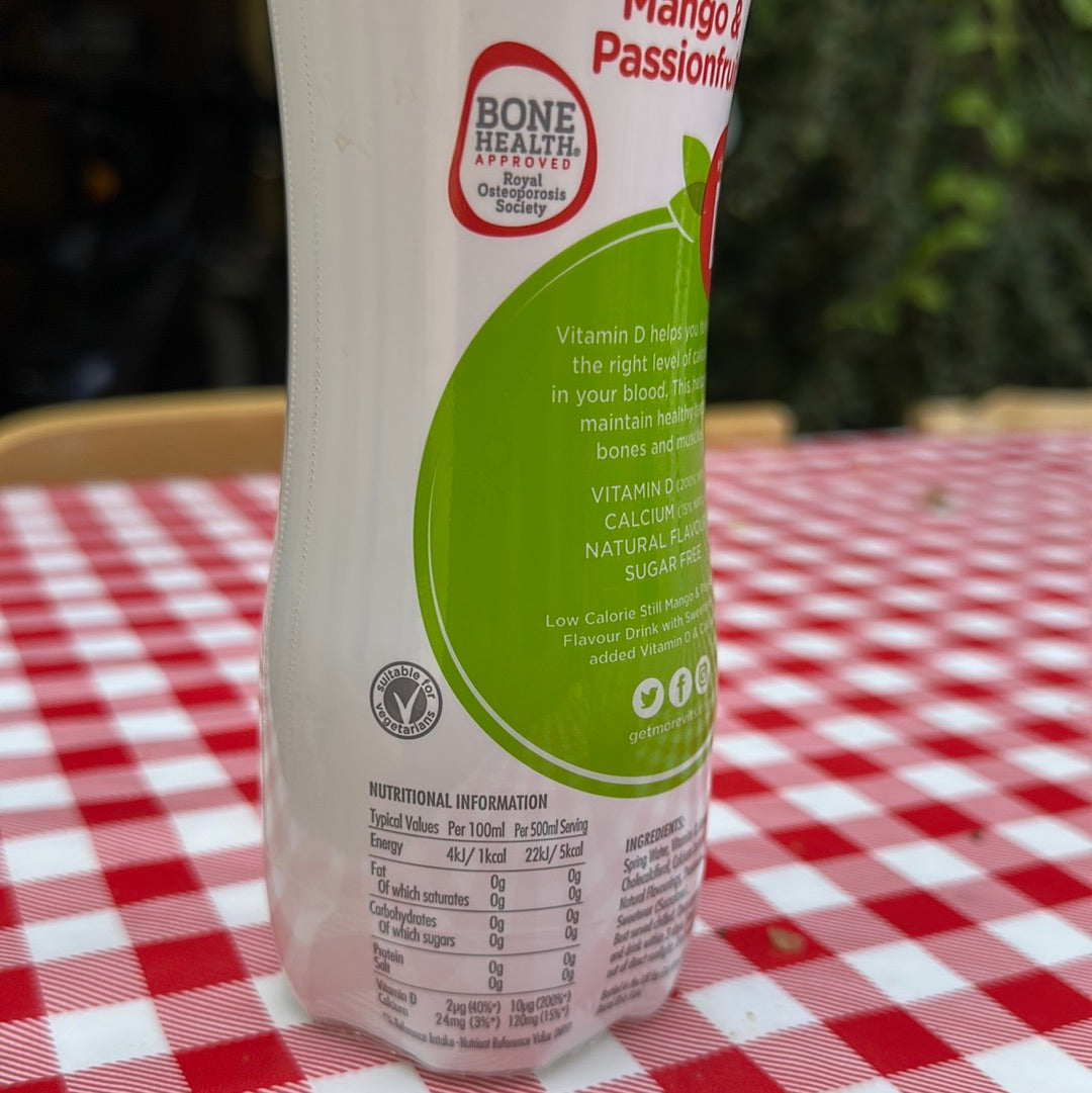 Vitamin D Mango & Passionfruit Still Water 500ml