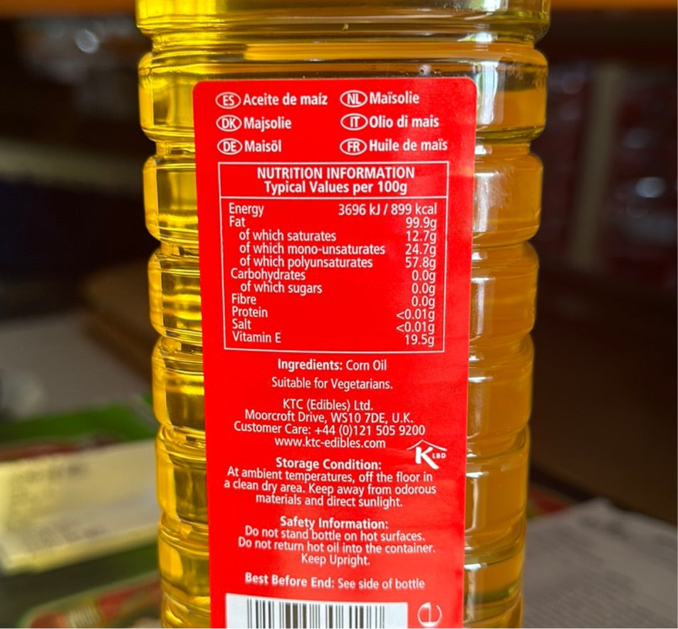 KTC - Pure Frying Corn Oil 1 L