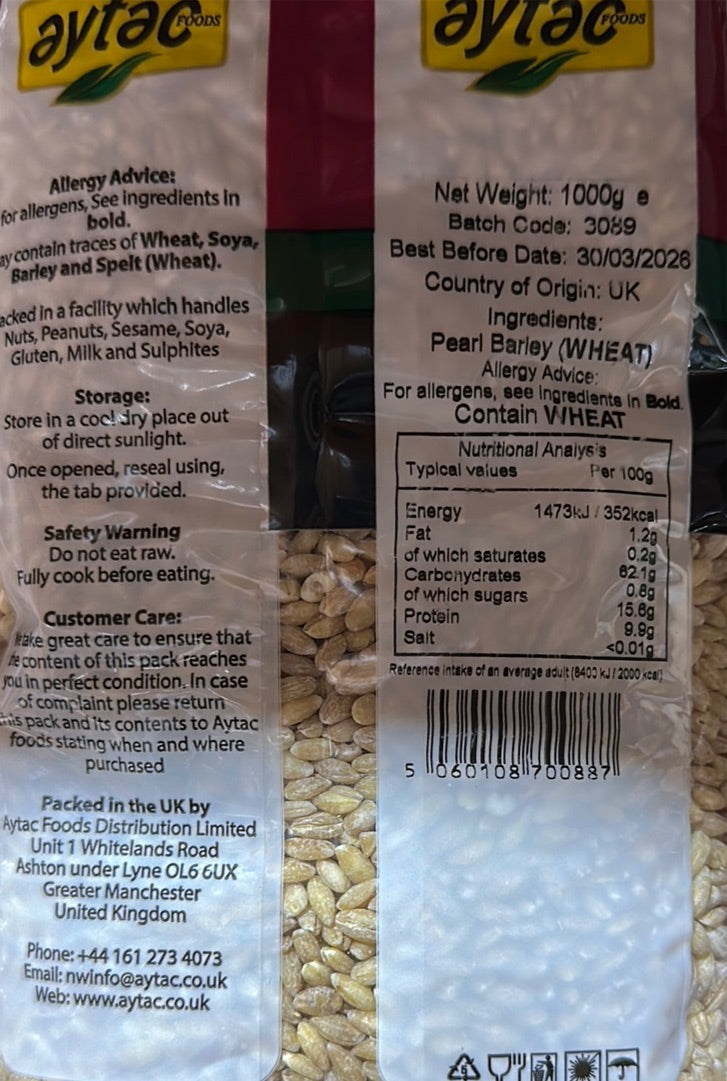 Aytac Pearl Barley (1KG)