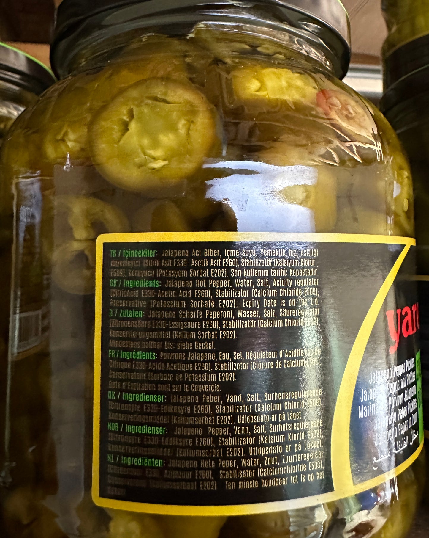 Yaren Jalapeno Pepper Slice Pickle (1600g)-Biber Tursu