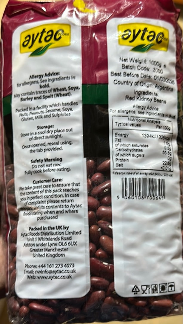 Aytac Red Kidney Beans (1 Kg)- Fasulye
